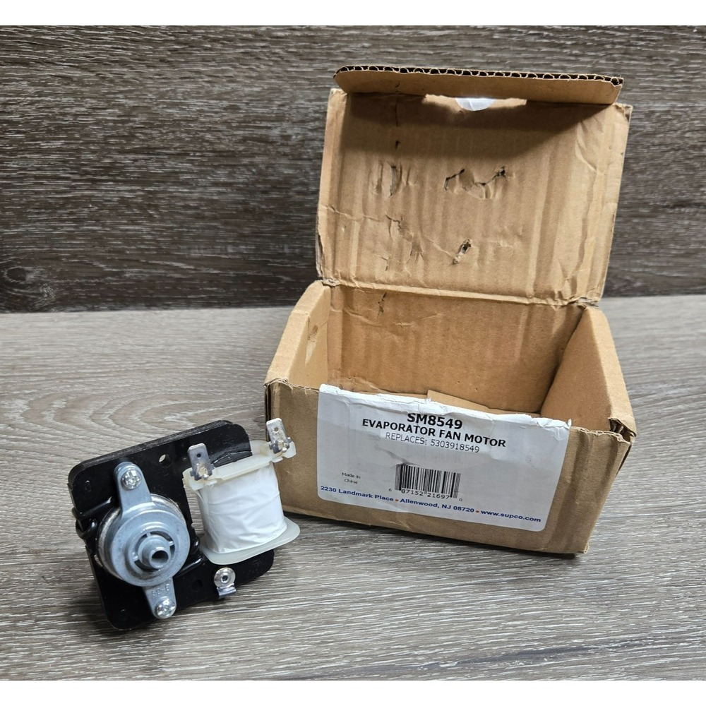 Supco SM8549 Refrigerator Evaporator Fan Motor Replaces 5303918549 Replacement